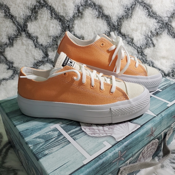 Converse Shoes - Converse women fuel orange white platform